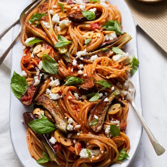 Late Summer Eggplant Pasta