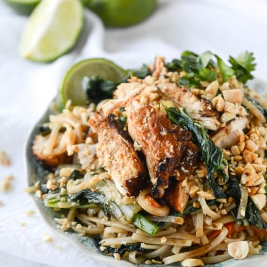 Thai chicken street noodles