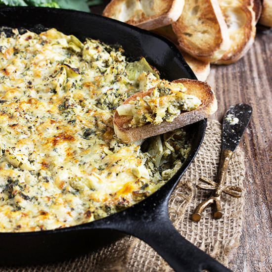 Warm Rapini, Artichoke Dip