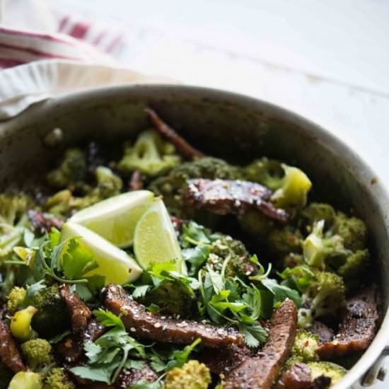 Crispy Ginger Pork with Broccoli
