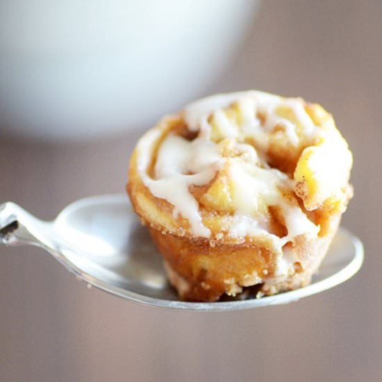 Mini Cinnamon Rolls {No Yeast}