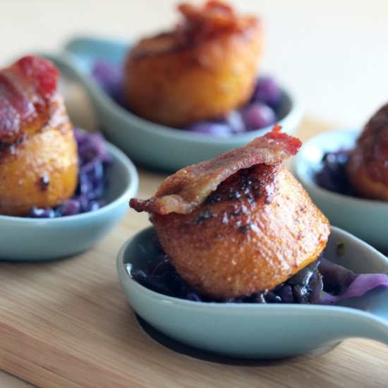 Spiced Scallops with Cabbage