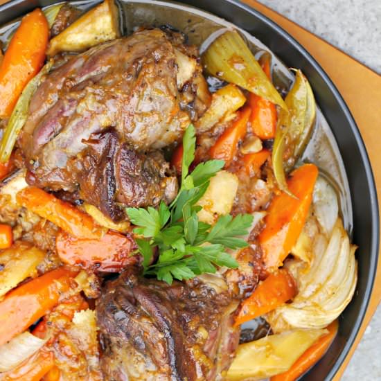Lamb Shanks with Honey Glaze