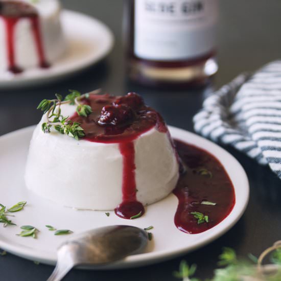 Coconut Panna Cotta with Blackberry