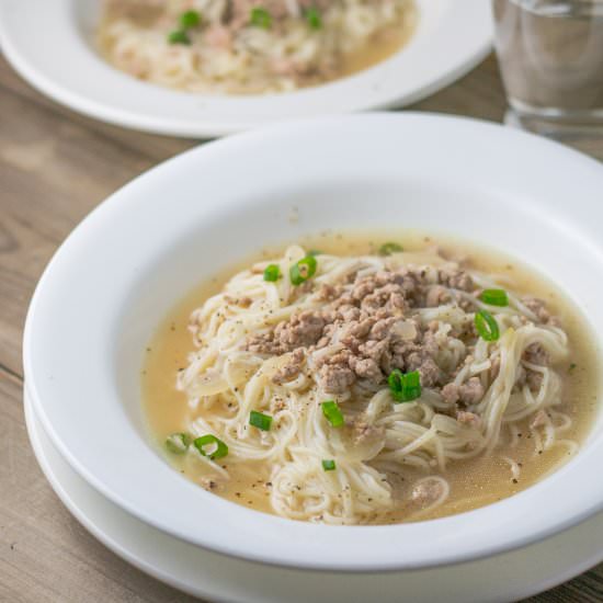 Misua Soup with Ground Pork
