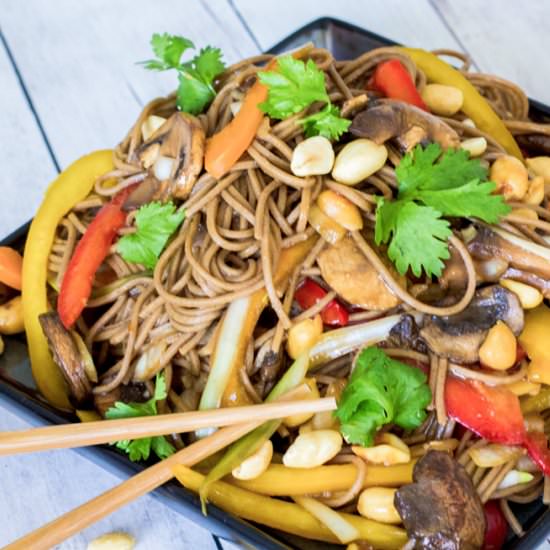 Simple Peanut Soba Noodles