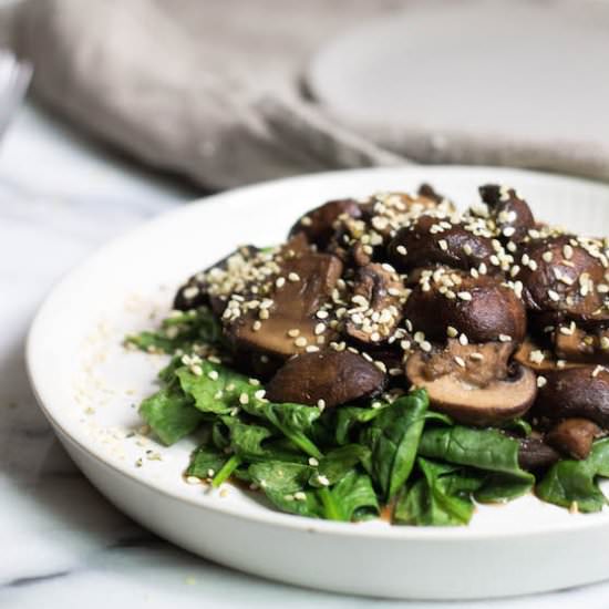 Magic Ginger Mushrooms & Spinach