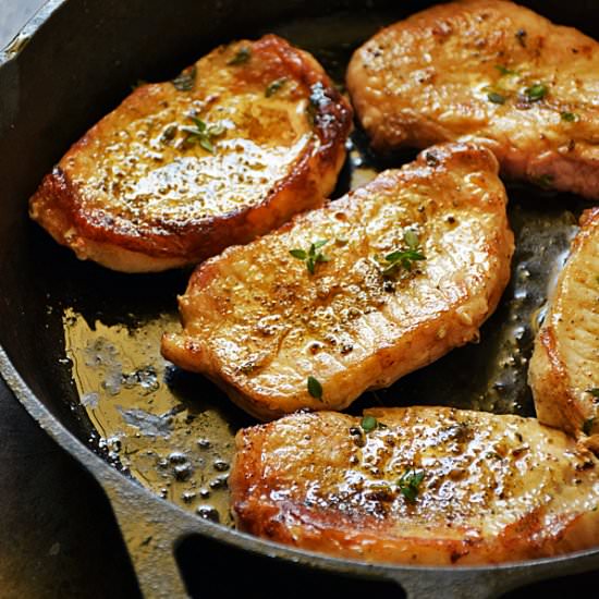 Pan-Seared Boneless Pork Chops