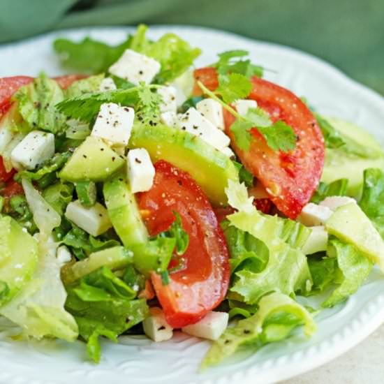 Tomato Cucumber Salad with Feta