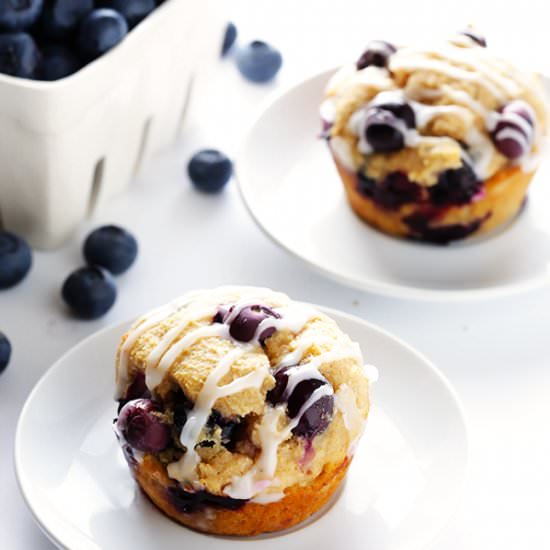Healthier Blueberry Muffins