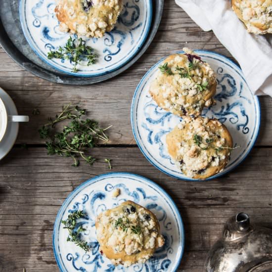 Blueberry, Lemon & Thyme Muffins