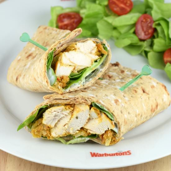 Easy Oven Baked Chicken Tikka Wraps