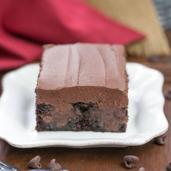 Triple Chocolate Poke Cake