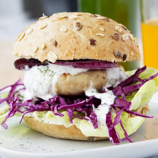 Turkey Burger with Greek Yogurt