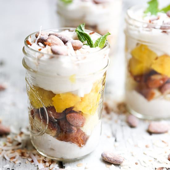Pineapple and Coconut Parfaits