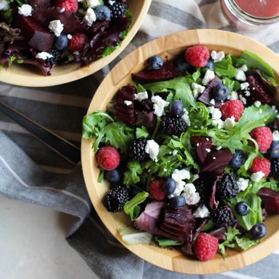 Roasted Beet and Berry Salad