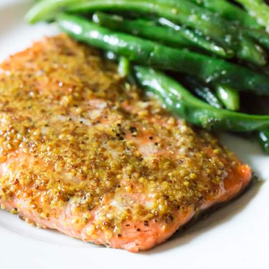 Maple Mustard Glazed Salmon