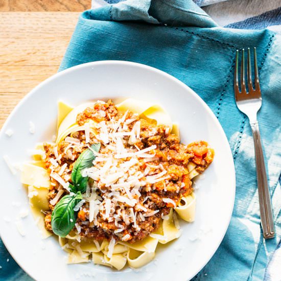 Pasta with Bolognese Sauce