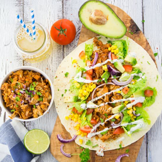 Vegan Jackfruit Pulled Pork Wrap