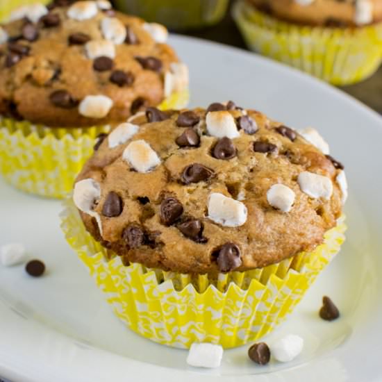 Banana S’mores Muffins