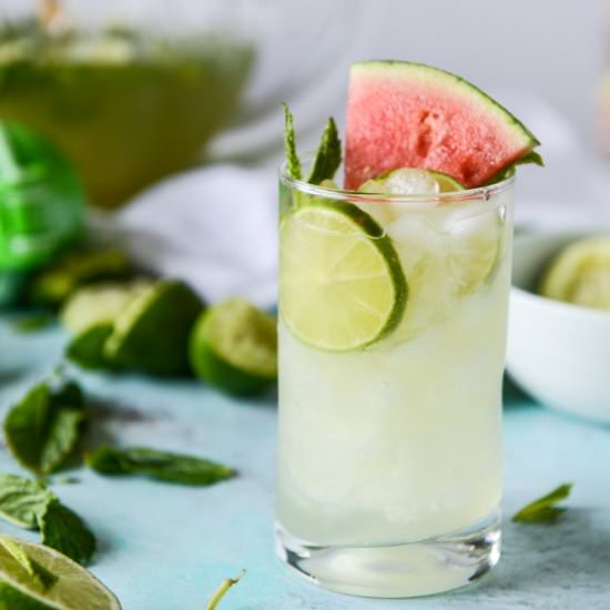 Homemade Mint Limeade