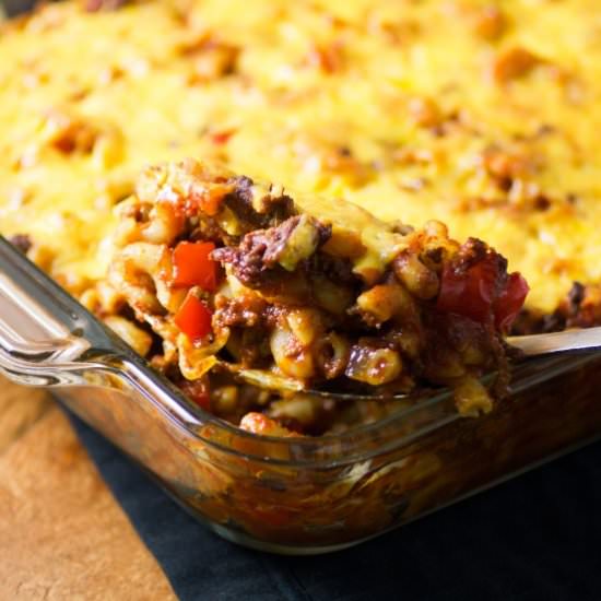 Sloppy Joe Macaroni Casserole