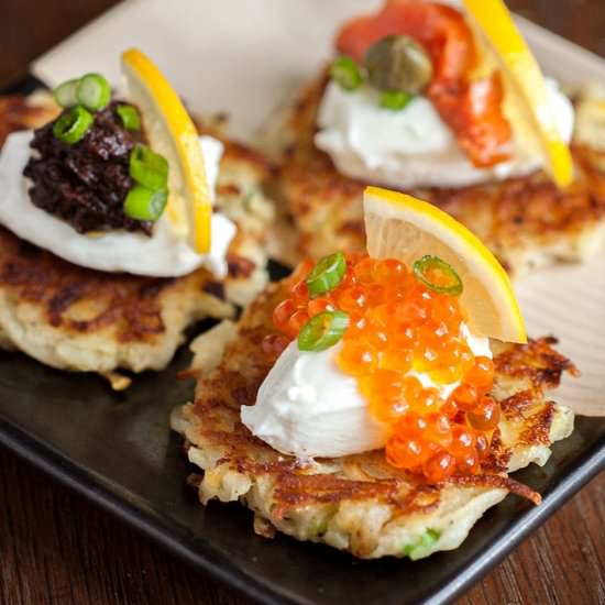 Potato-Apple Pancake Canapés