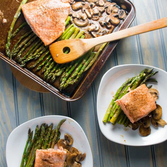 One-Pan Salmon with Asparagus