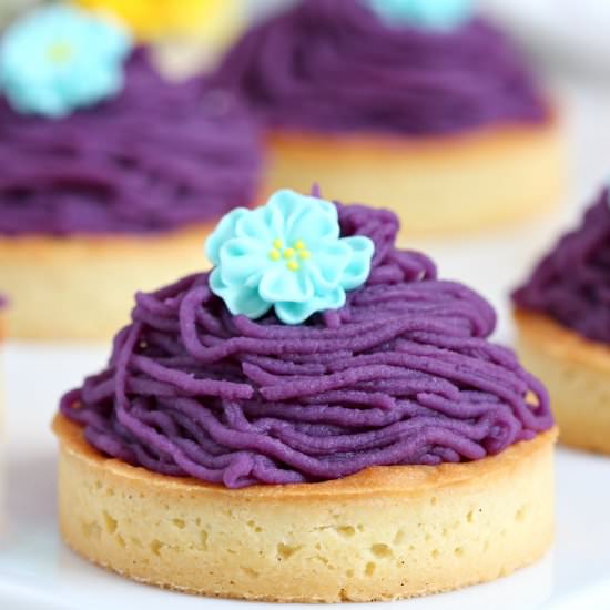 Purple Sweet Potato Mont Blanc Tart