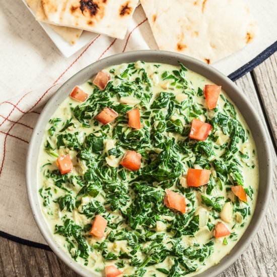 Indian Creamed Spinach