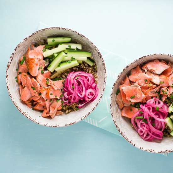 Salmon with Ginger Quinoa