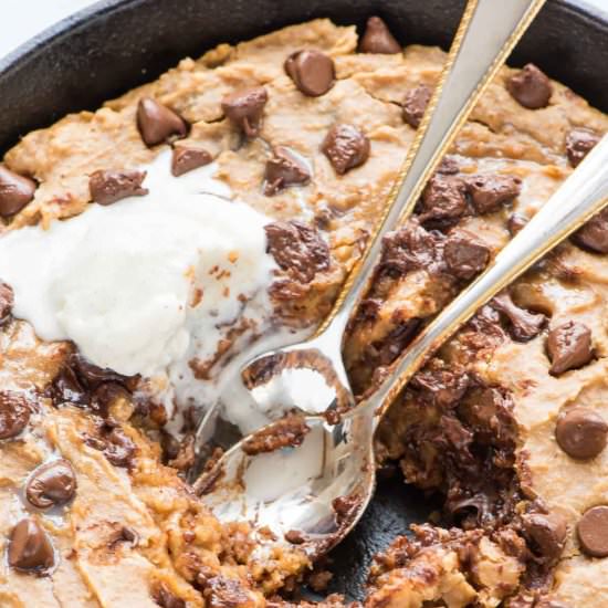Peanut Butter Skillet Cookie