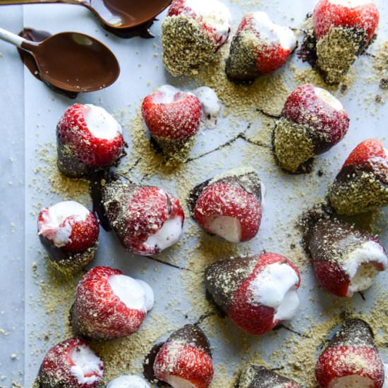 s’mores stuffed strawberries