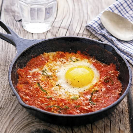 Egg Poached In Marinara Sauce