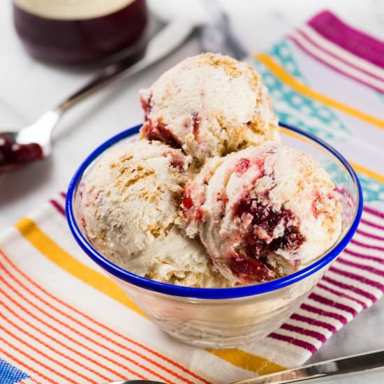 Lingonberry Cheese Cake Ice Cream