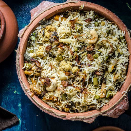 Hyderabadi Vegetable Dum Biryani