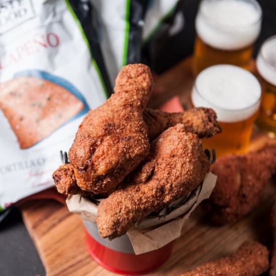 Jalapeno Tortilla Chip Crusted Beer