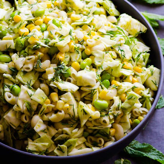 Vegan Coleslaw Macaroni Salad