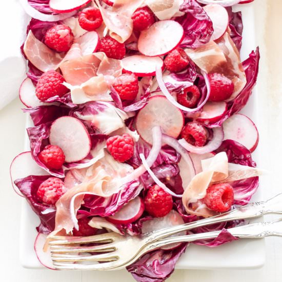 Radicchio Salad with Raspberries