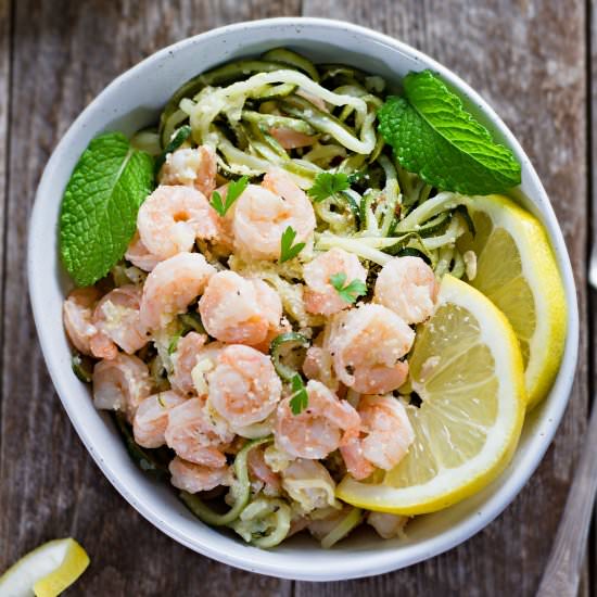 Shrimp Scampi w/ Zucchini Noodles