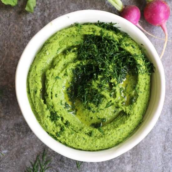 Tuscan Kale Hummus with Dill
