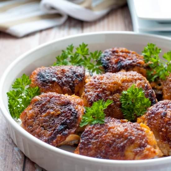 One Pan Spicy Miso-Ginger Chicken