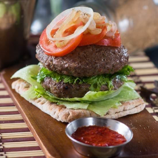 Jamaican Inspired Jerk Burgers