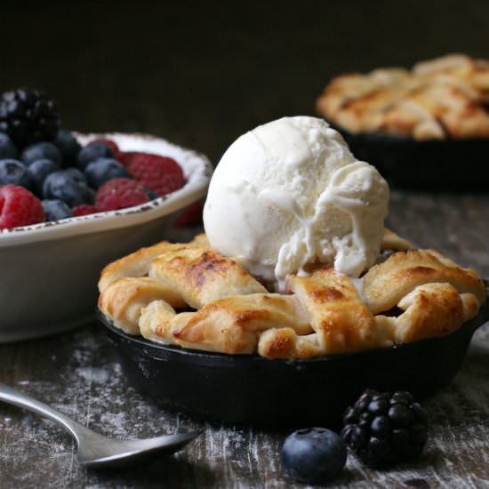 Grilled Berry Skillet Pies