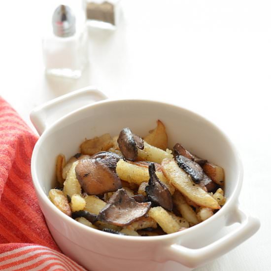 Fried Potatoes and Mushrooms