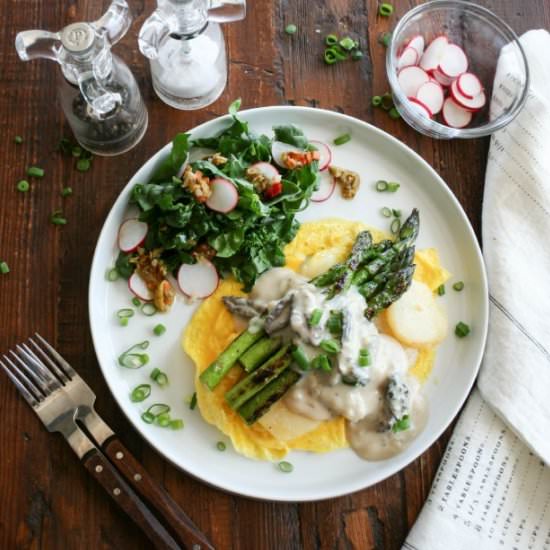 Omelette with Morel Sauce