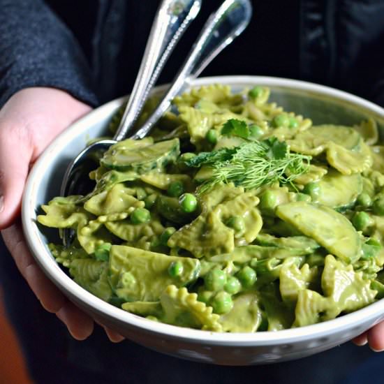 Vegan Green Goddess Pasta Salad