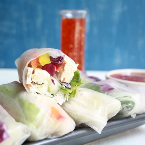 Summer Rolls and Sweet Chilli Sauce
