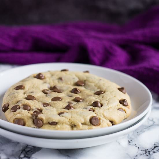 Giant Chocolate Chip Cookie for One