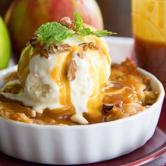 Salted Caramel Apple Dump Cake